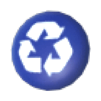 Eco Blue Recycling Bin Badge