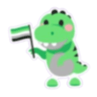 Aromantic T-Rex Sticker