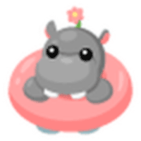 Floating Hippo Sticker