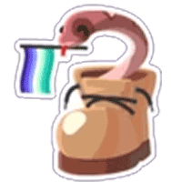 Gay Snake in a Boot Sticker