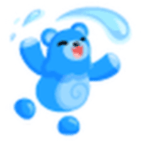 Juggling Water Moon Bear Sticker