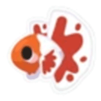 Orange Betta Fish Sticker