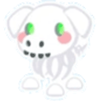 White Skeleton Dog Sticker