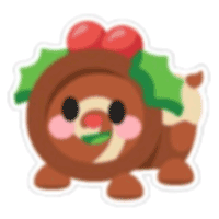Yule Log Dog Sticker