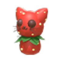 Strawberry Kitty Throw Toy