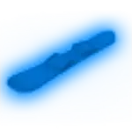 Blue Neon Snowboard